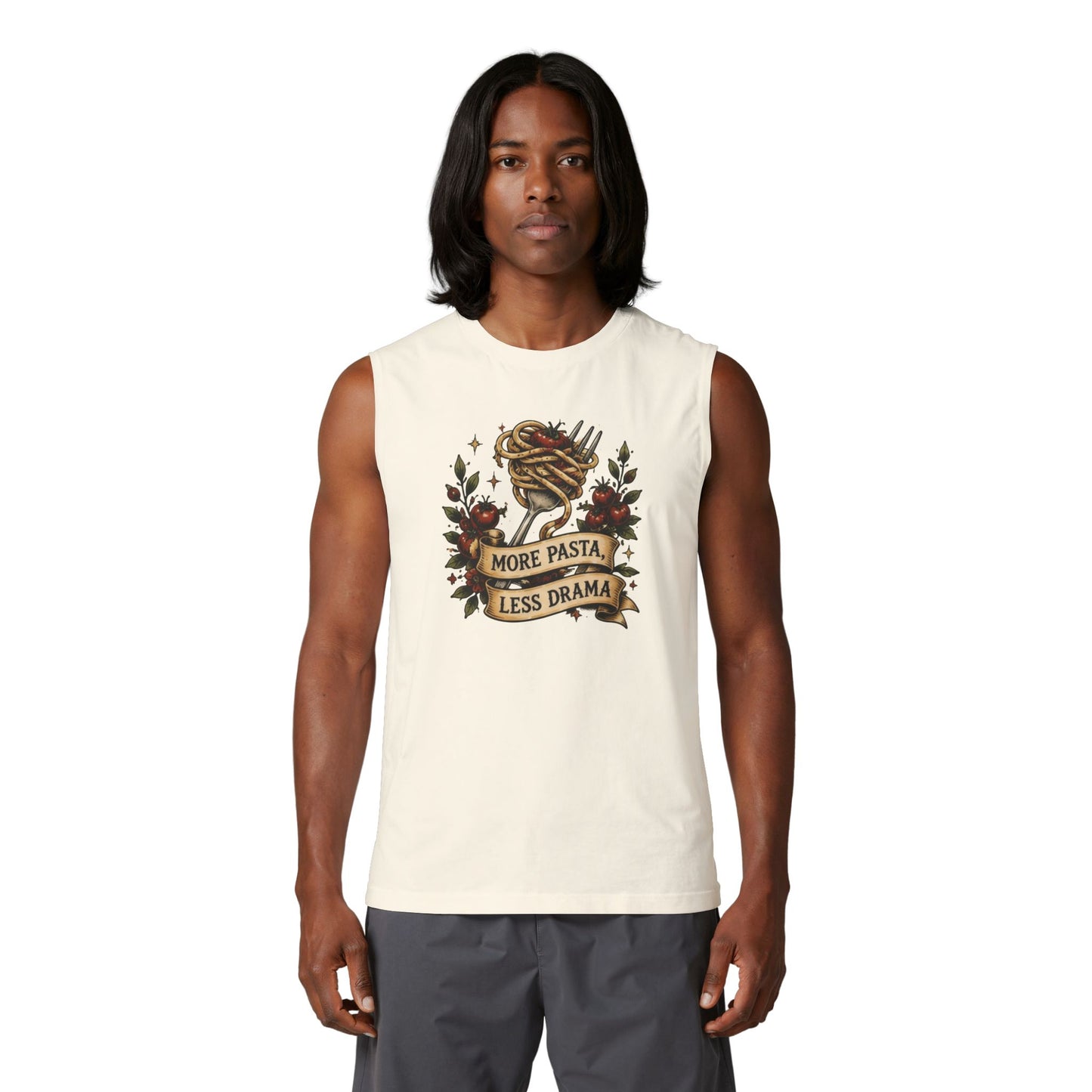 More Pasta, Less Drama Muscle Tank