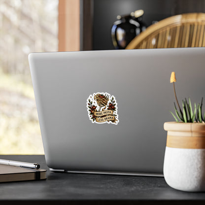 More Pasta, Less Drama Vinyl Decals